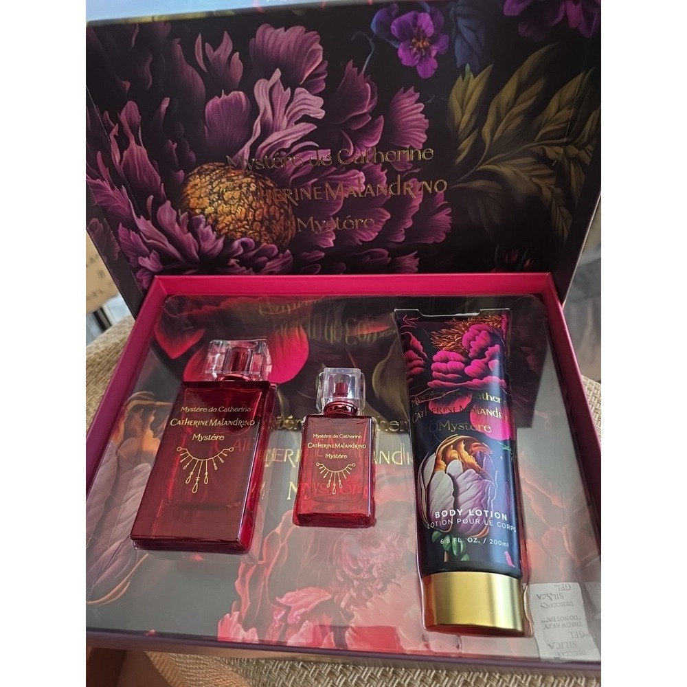 Catherine Malandrino 3 Piece Mystère 3.4 oz Eau de Parfum 6.8 oz Lotion Gift Set